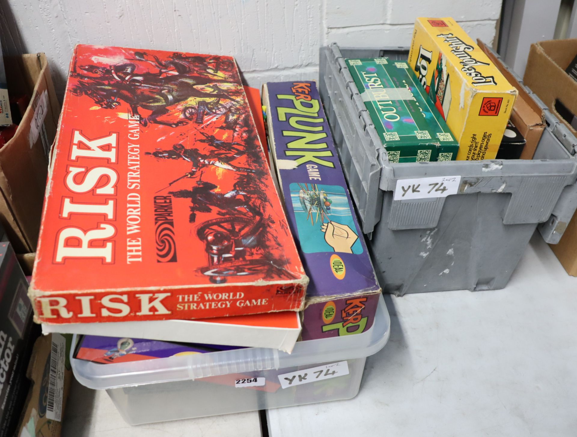 2 boxes of board games