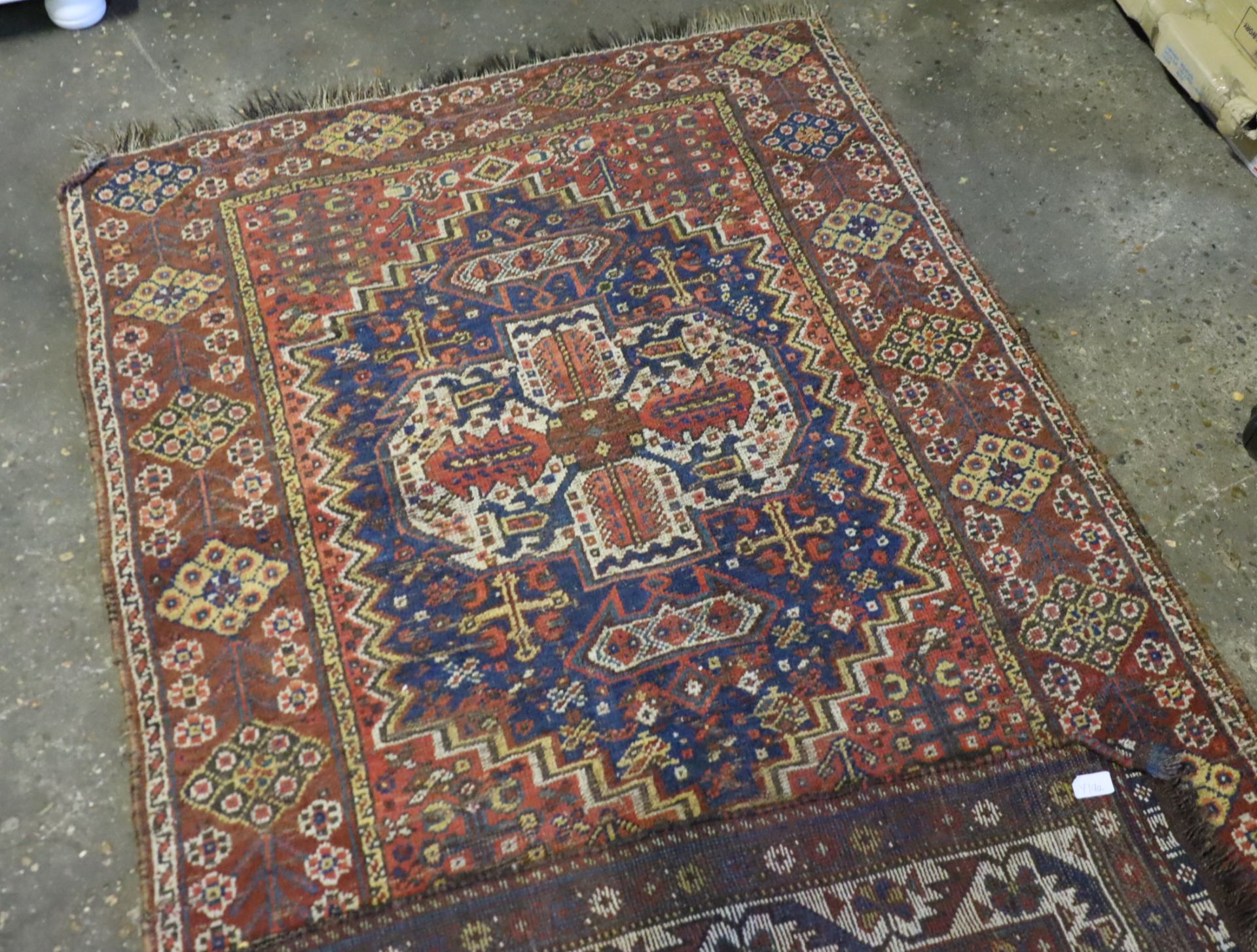 Red, blue and gold Middle Eastern style rug