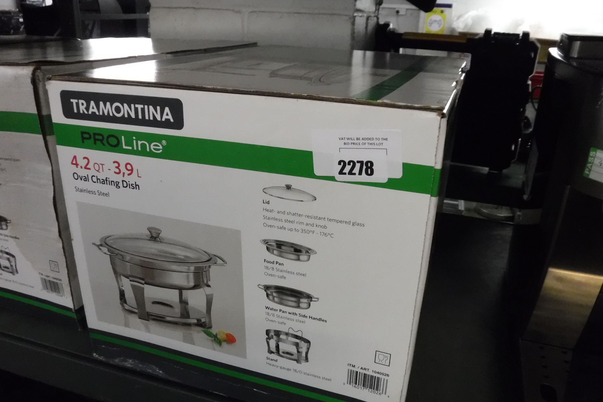 Tramontina Proline oval chafing dish with box