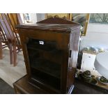 Mahogany glazed wall cabinet