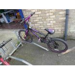 Black and purple BMX