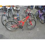 Boys red Apollo mountain bike