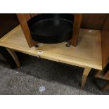 Beech coffee table with drawer