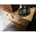 Pine chest of 2 over 2 drawers