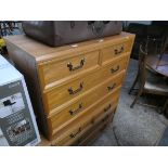 Pair of oak chest of 2 over 2 drawers
