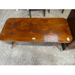 Flame mahogany veneer coffee table