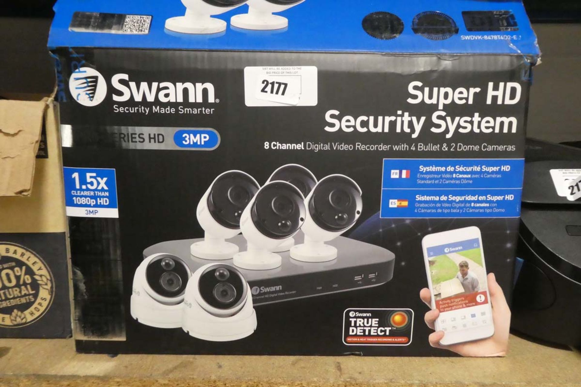 Swan Pro Series HD CCTV camera kit in box