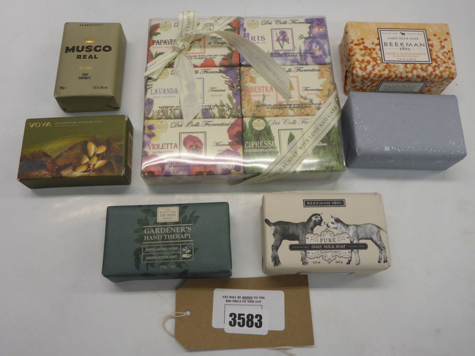 Selection of Italian, Goat Milk and hand made soaps