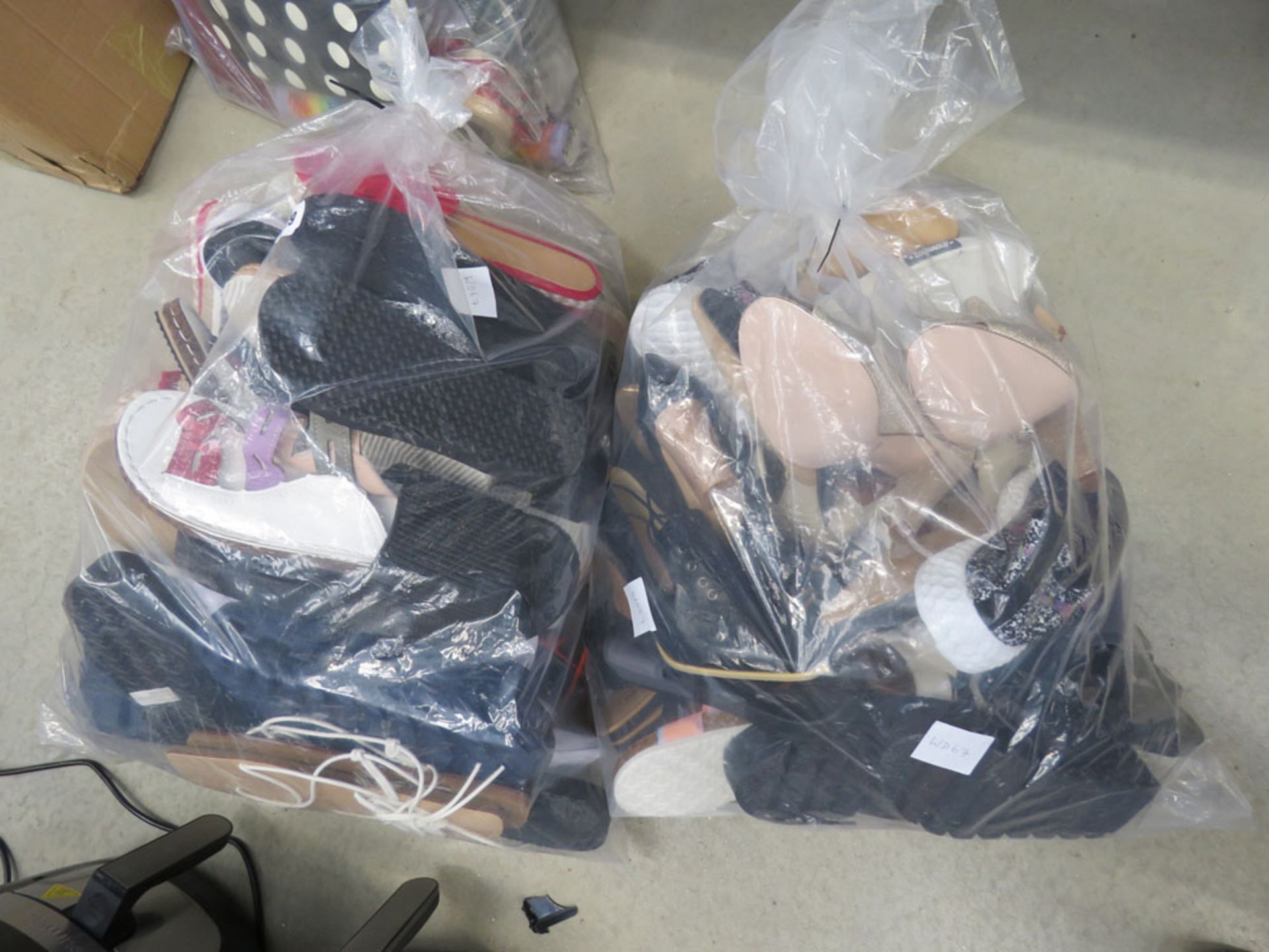 3383 2 large bags of mixed shoes