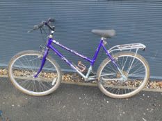 Cassis girls purple and silver mountain bike