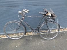 Black vintage Raleigh gents bike with spare parts