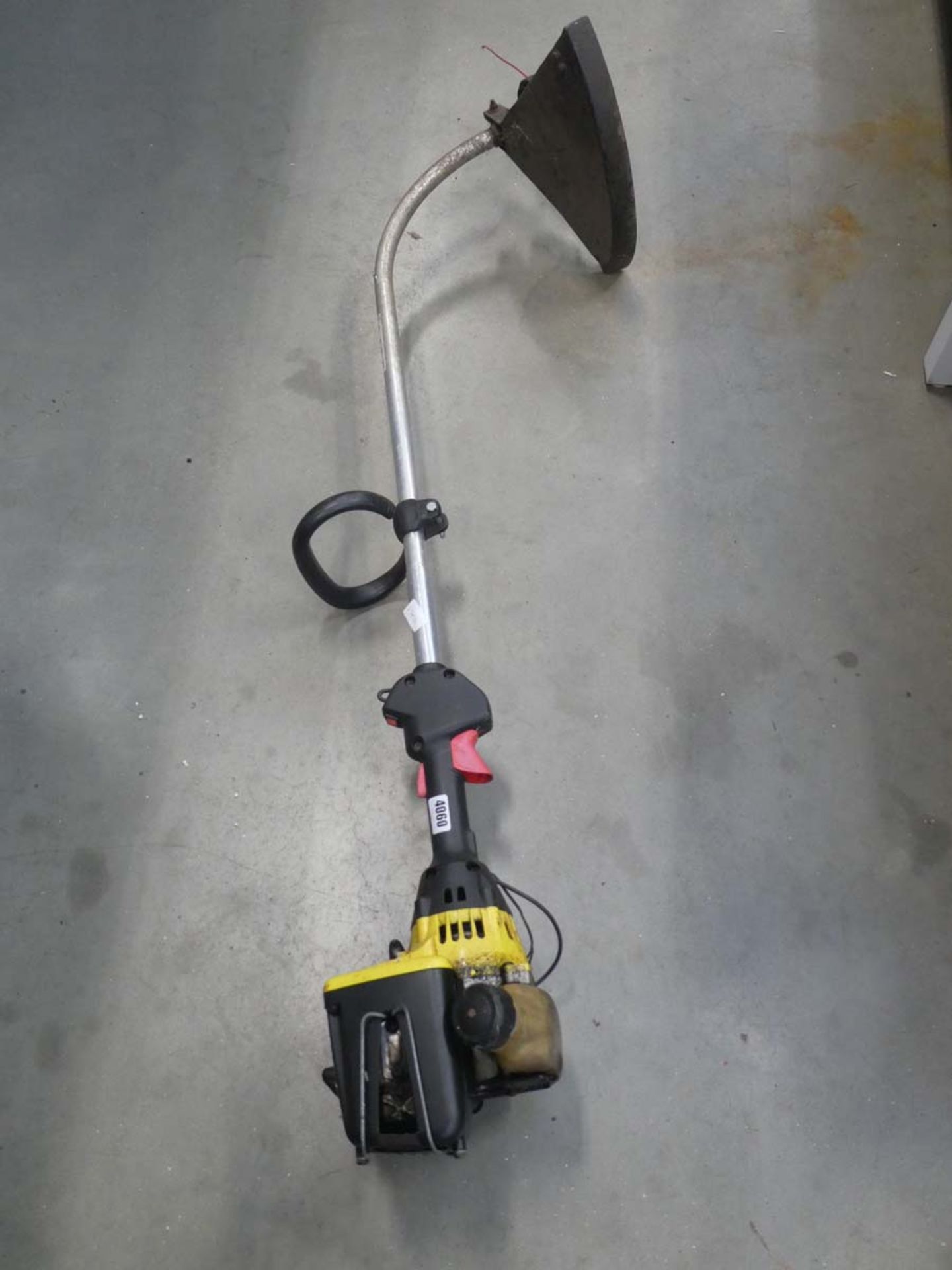 Sabre yellow bent shaft petrol powered strimmer