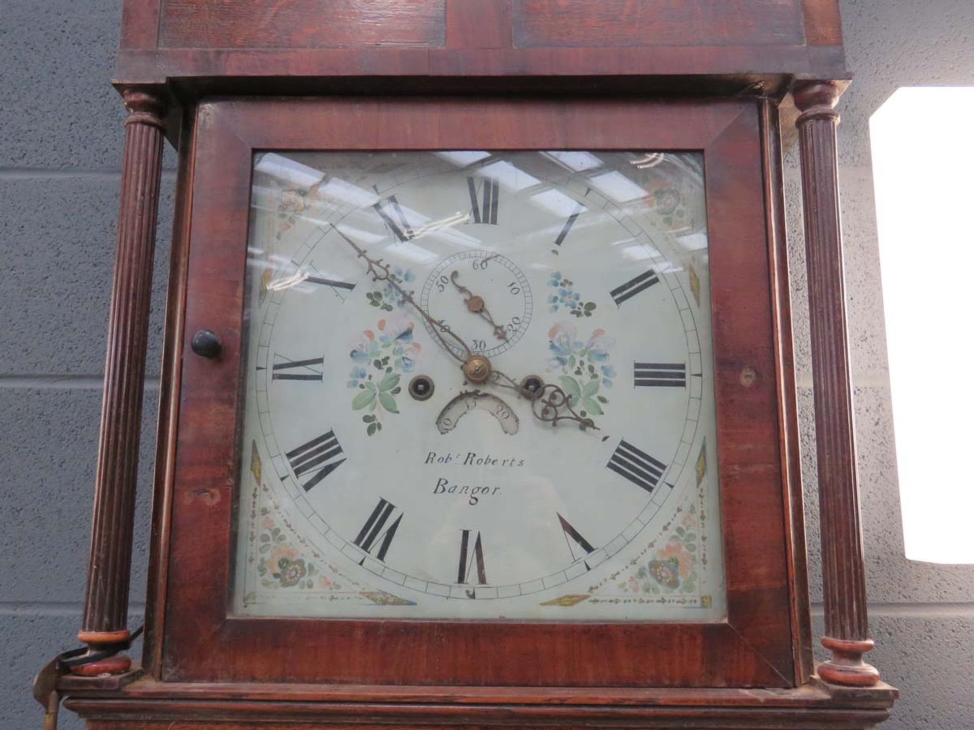 Oak long case clock with painted dial - Image 2 of 2