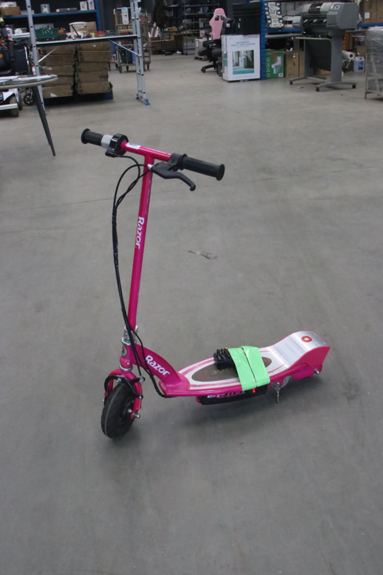 Pink razor electric scooter with charger