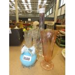 Quantity of glass vases