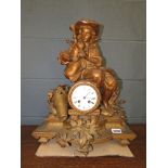 Spelter mantle clock