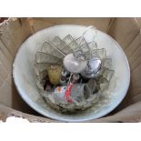 Box containing a light fitting plus ornaments