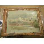 (2145RR) 230 - English School, late 19th early 20th century, A view of Windsor Castle, signed with a