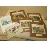 Quantity of prints incl. the hunting party, ship at sea plus the horse race