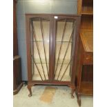 Art deco style double door display cabinet