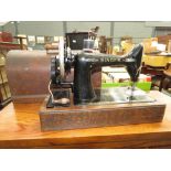 Cased Singer sewing machine