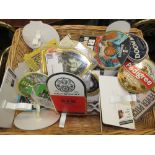 Wicker basket with a quantity of beer pump clips