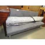 Grey fabric sofabed