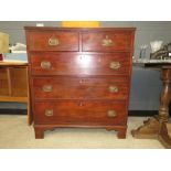 Victorian mahogany chest of 2 over 3 drawers