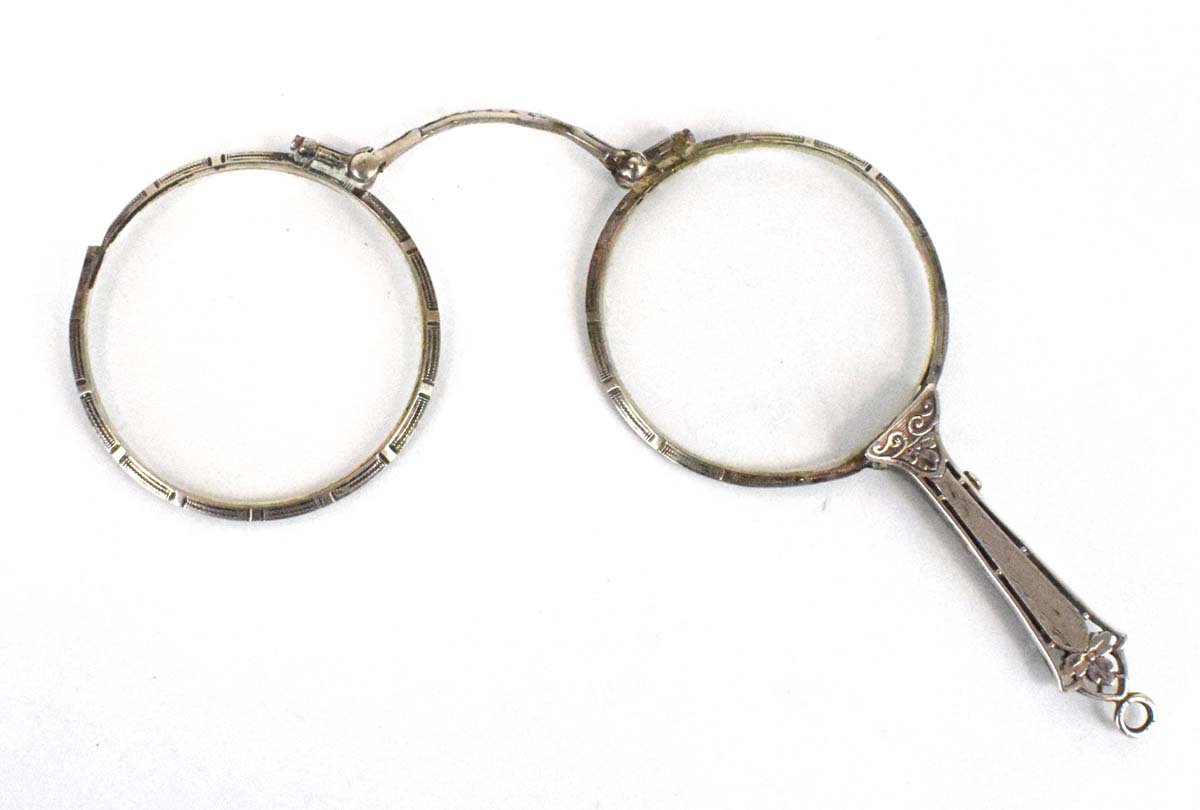 A pair of early 20th century metalware lorgnette CONDITION REPORT: Some wear