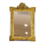 A late 19th century French wall mirror,