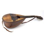 An Italian stridente mandolin with a bowl back and seventeen ribs, c.