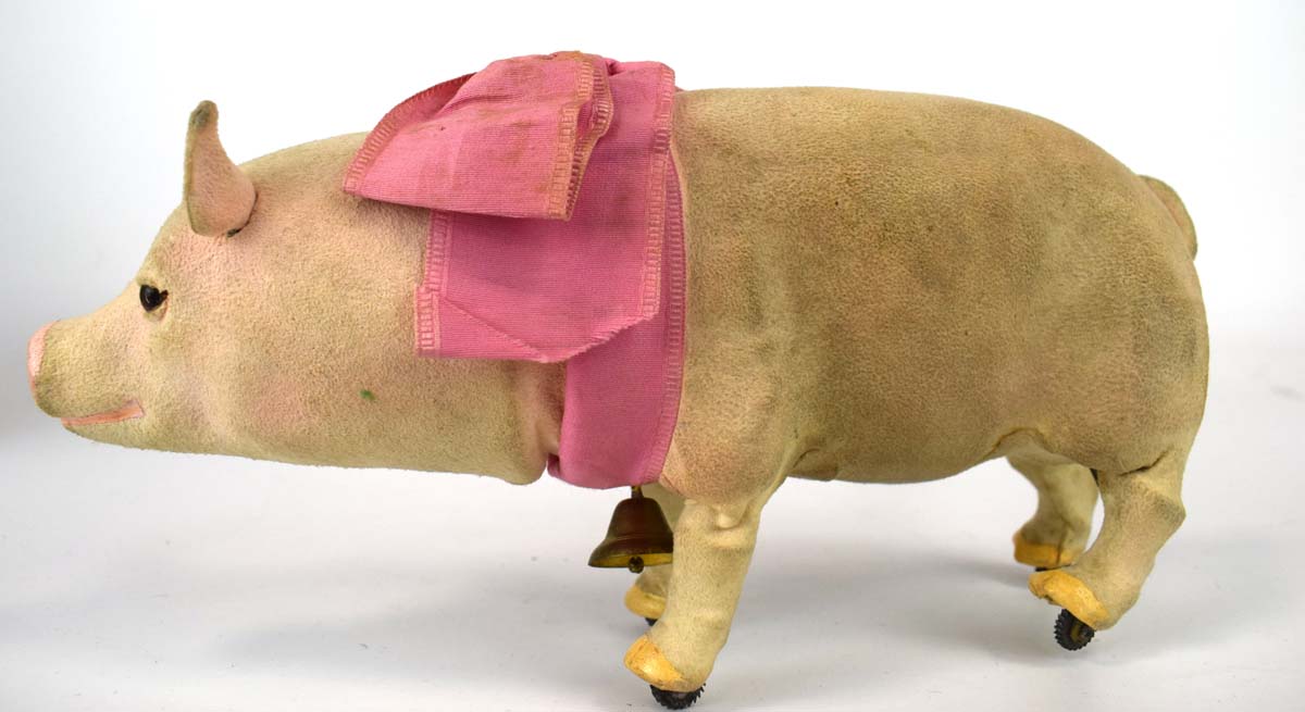 A circa 1905 French automaton modelled as a walking and grunting pig by Roullet et Decamps, - Image 5 of 17