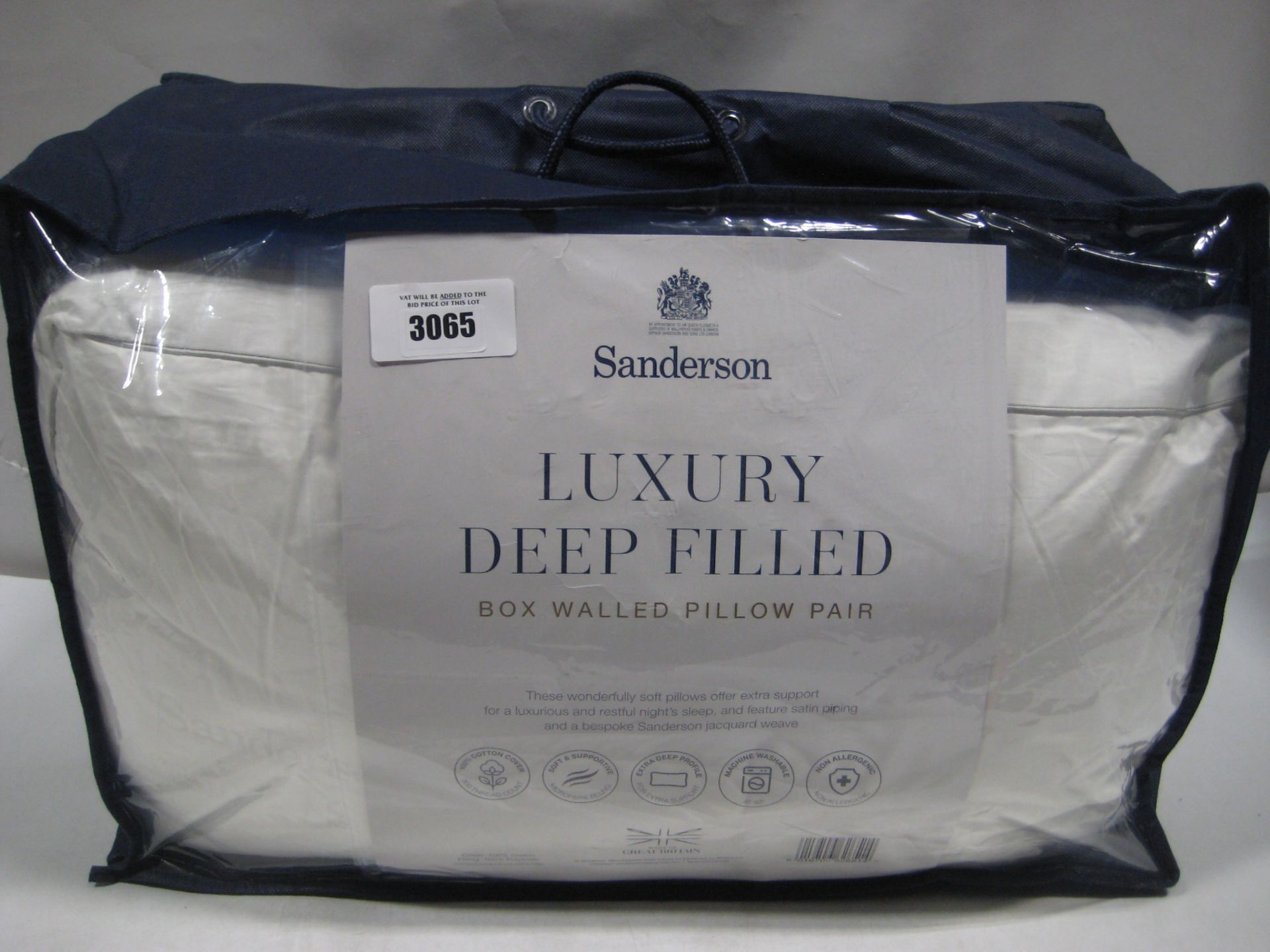 2 bagged luxury deep filled pillows