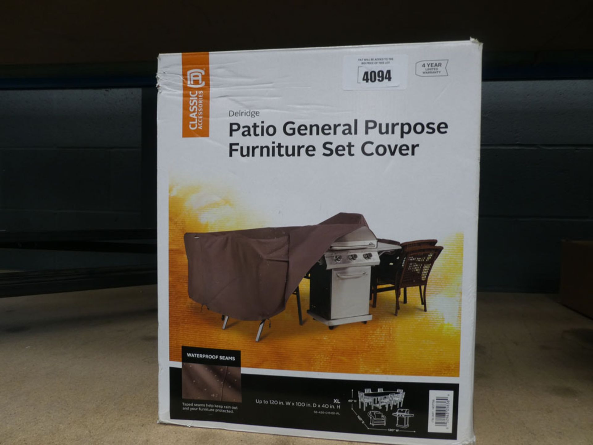 Boxed furniture cover set