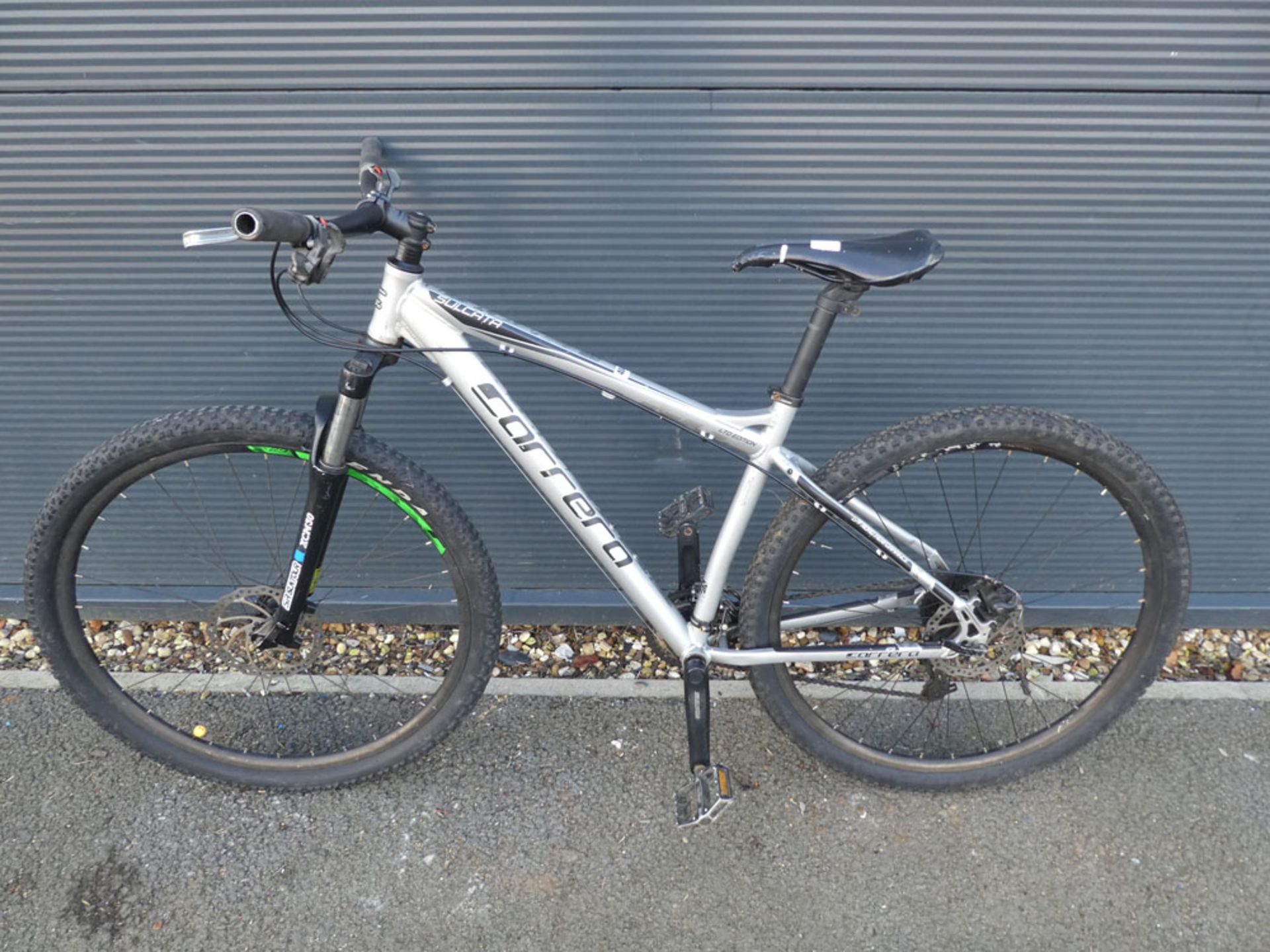 Silver and black Carrera gents mountain bike