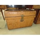 Brown metal trunk