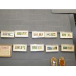 9 framed and glazed prints of various scenes and still lifes