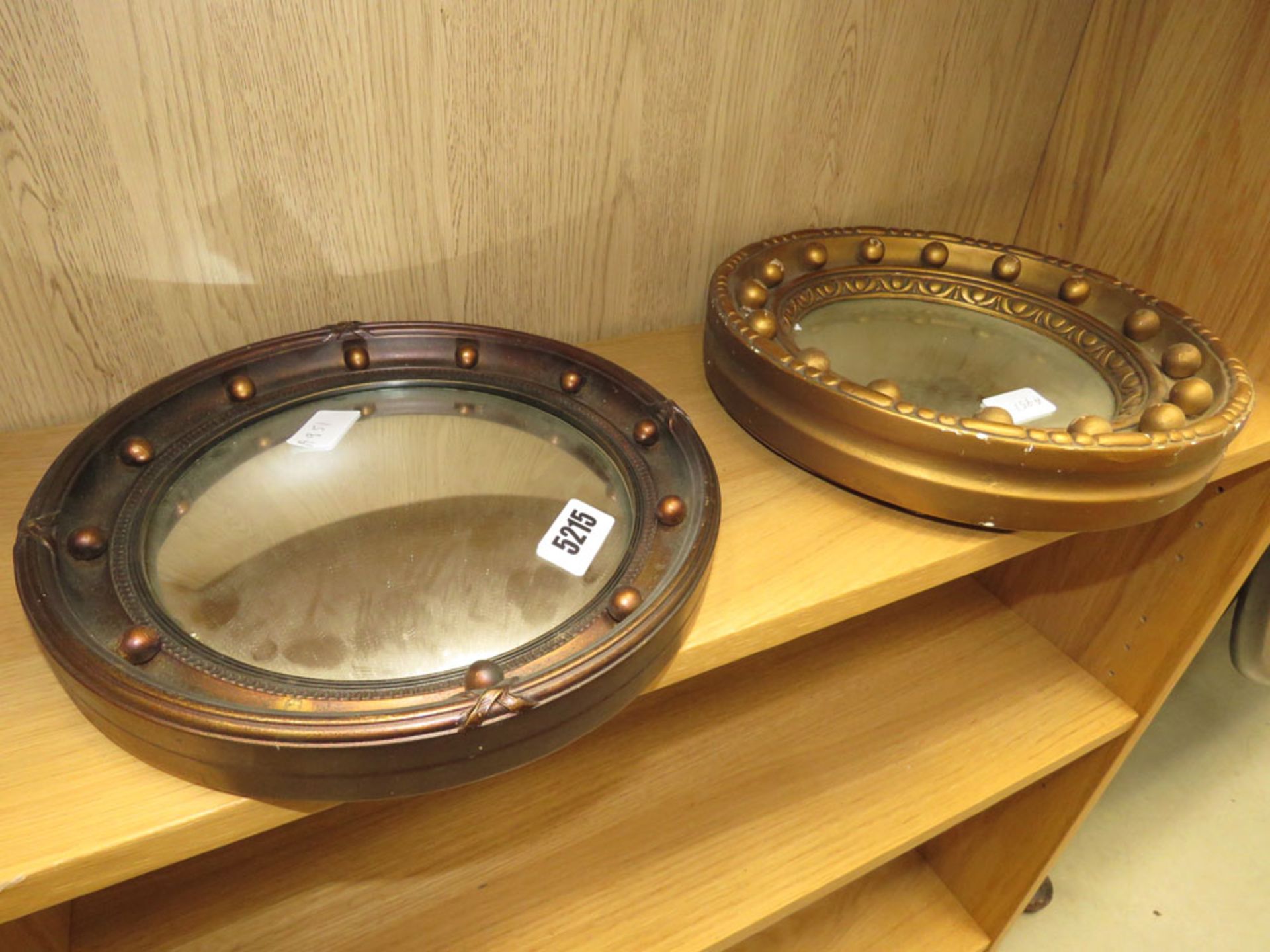 2 circular porthole mirrors