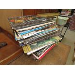 Stack of vinyl records