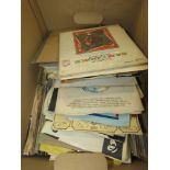 Box containing a quantity of vinyl records