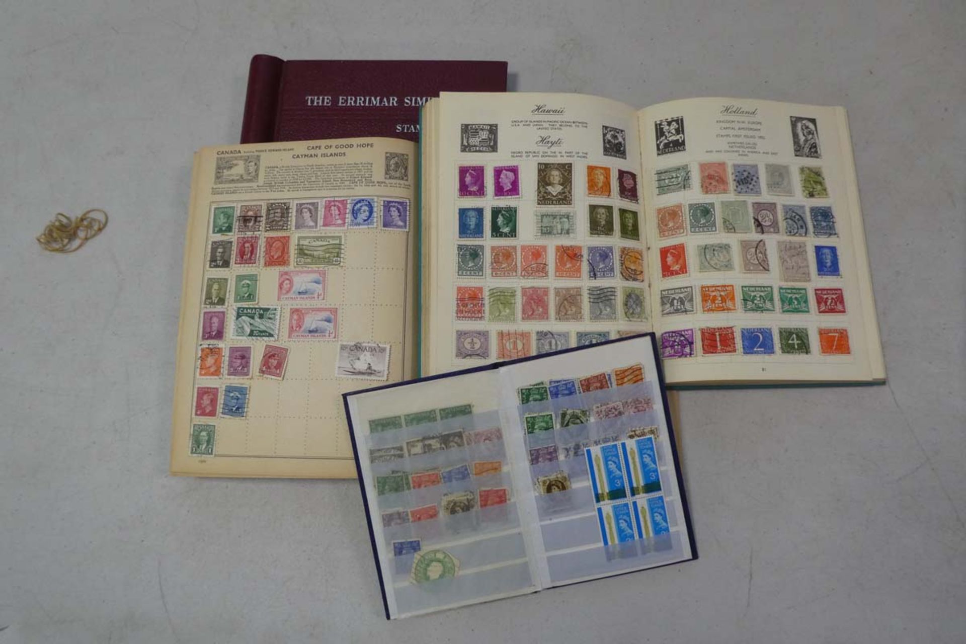 3 stamps albums inc. Satellite world postage stamp album