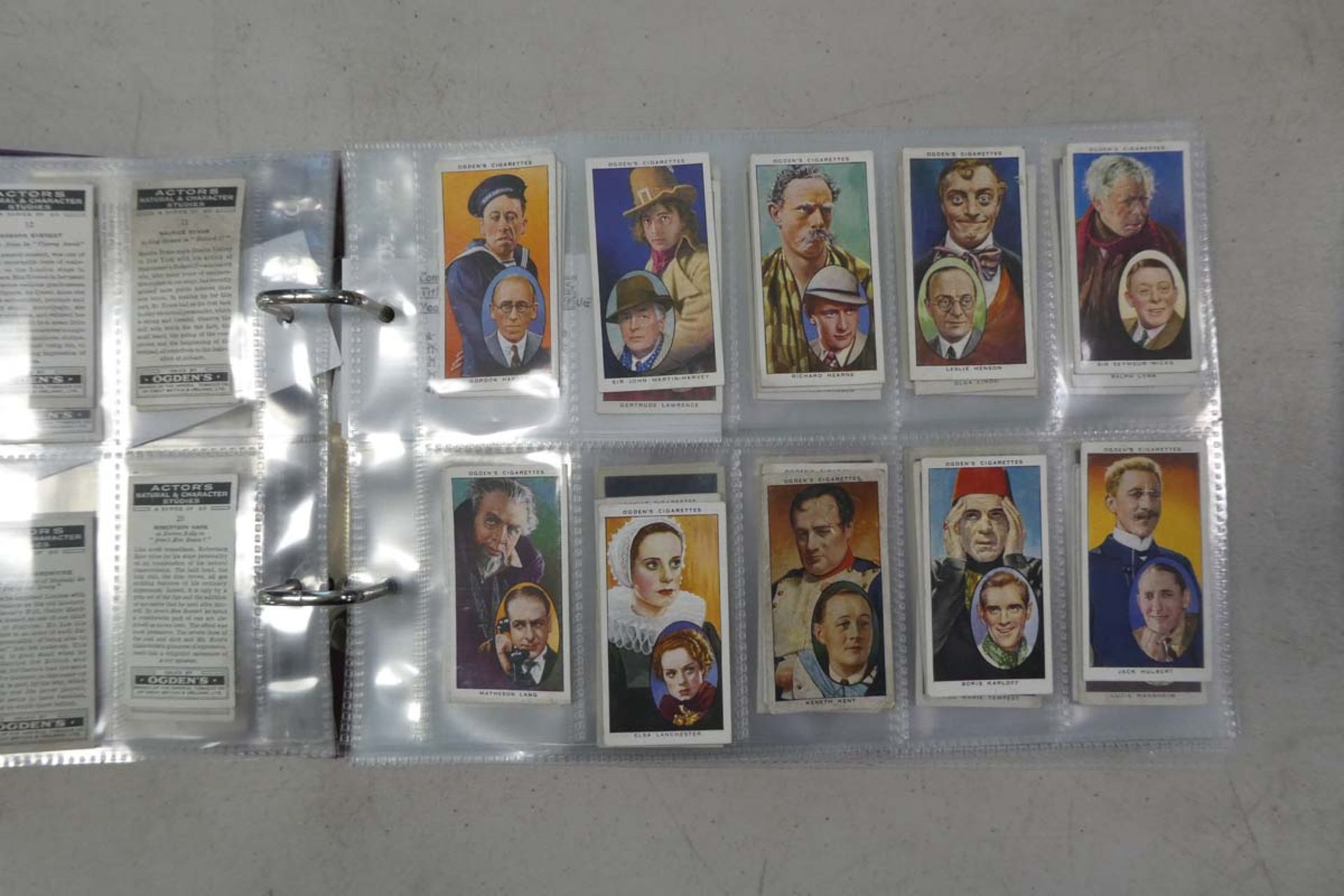 Album of various collectors cards, cigarette cards etc. inc. tobacco cards, Churchman cards etc