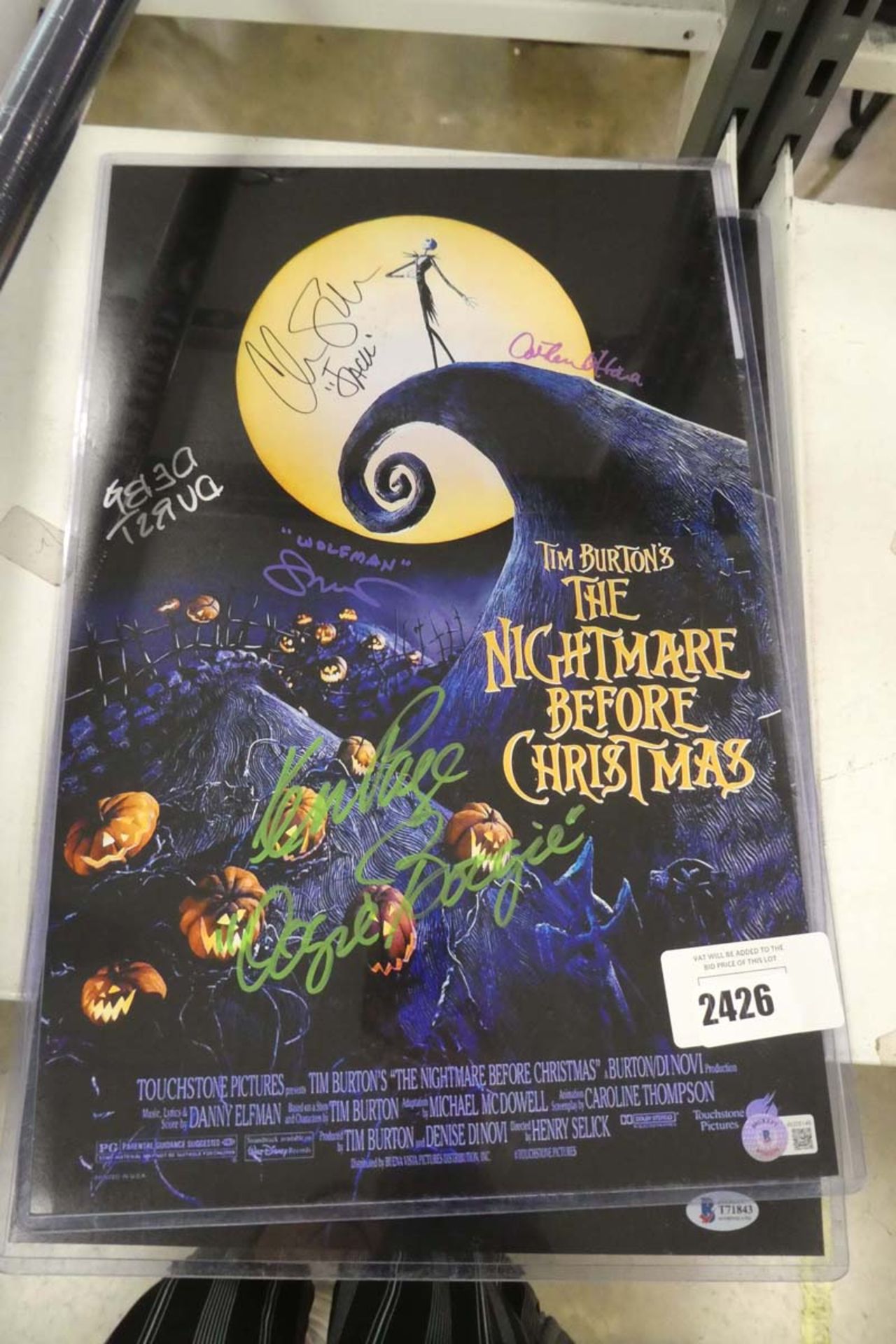 2 signed Tim Burton's The Nightmare Before Christmas posters together with a Pulp Fiction poster and - Image 2 of 2