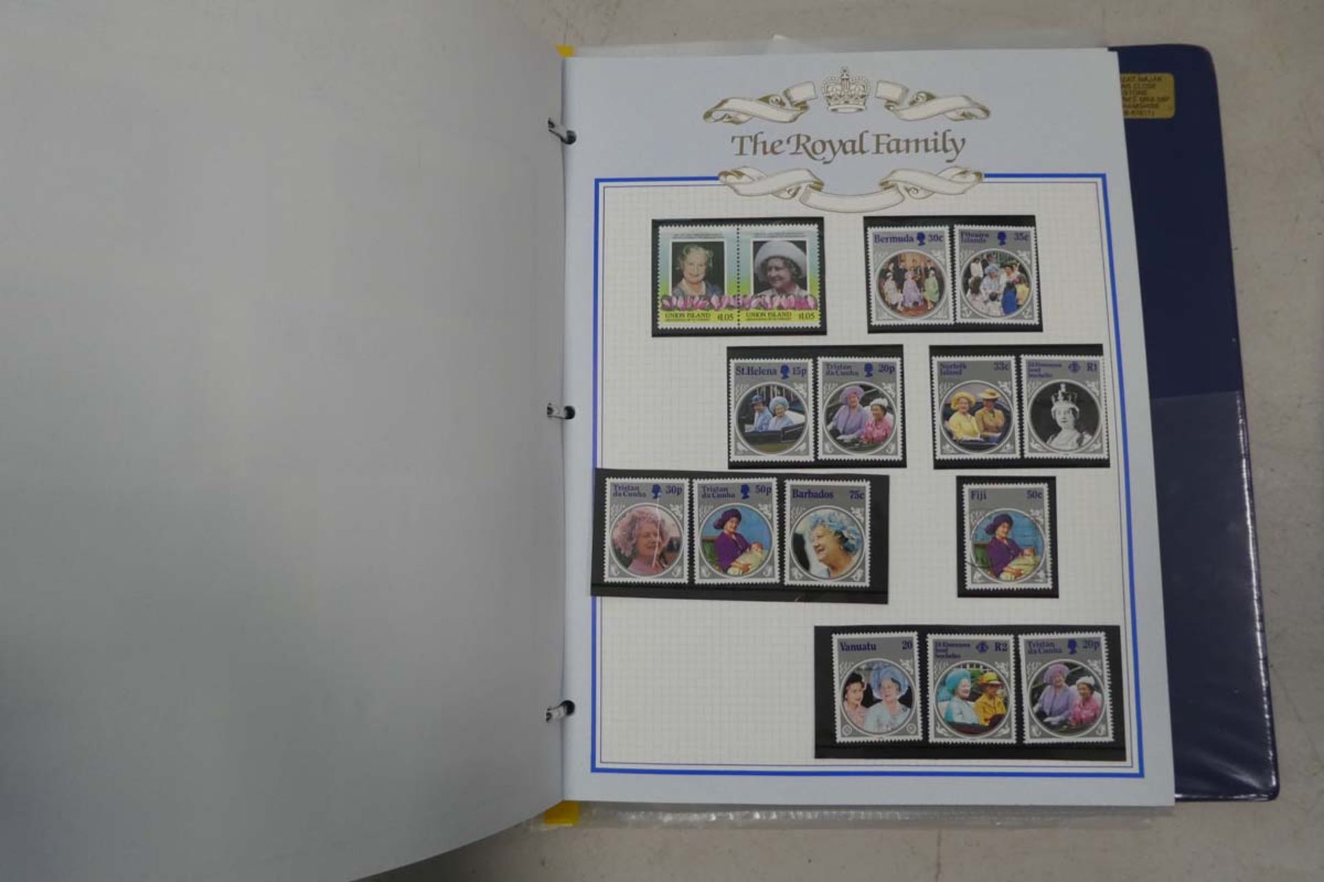 Tray containing 3 various albums of Royal family first day covers, commemorative stamps etc - Image 2 of 3