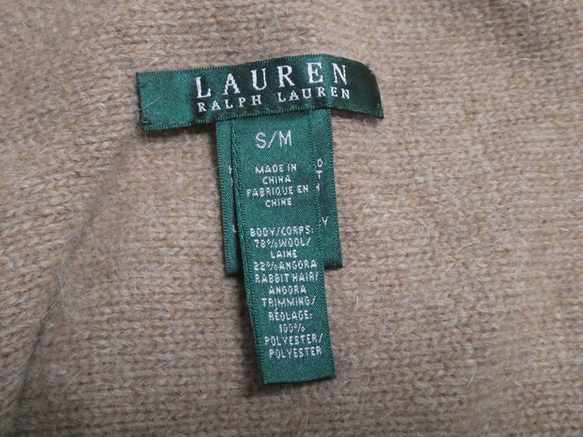 Ralph Lauren ladies wool blend shawl in brown size S/M - Image 2 of 2