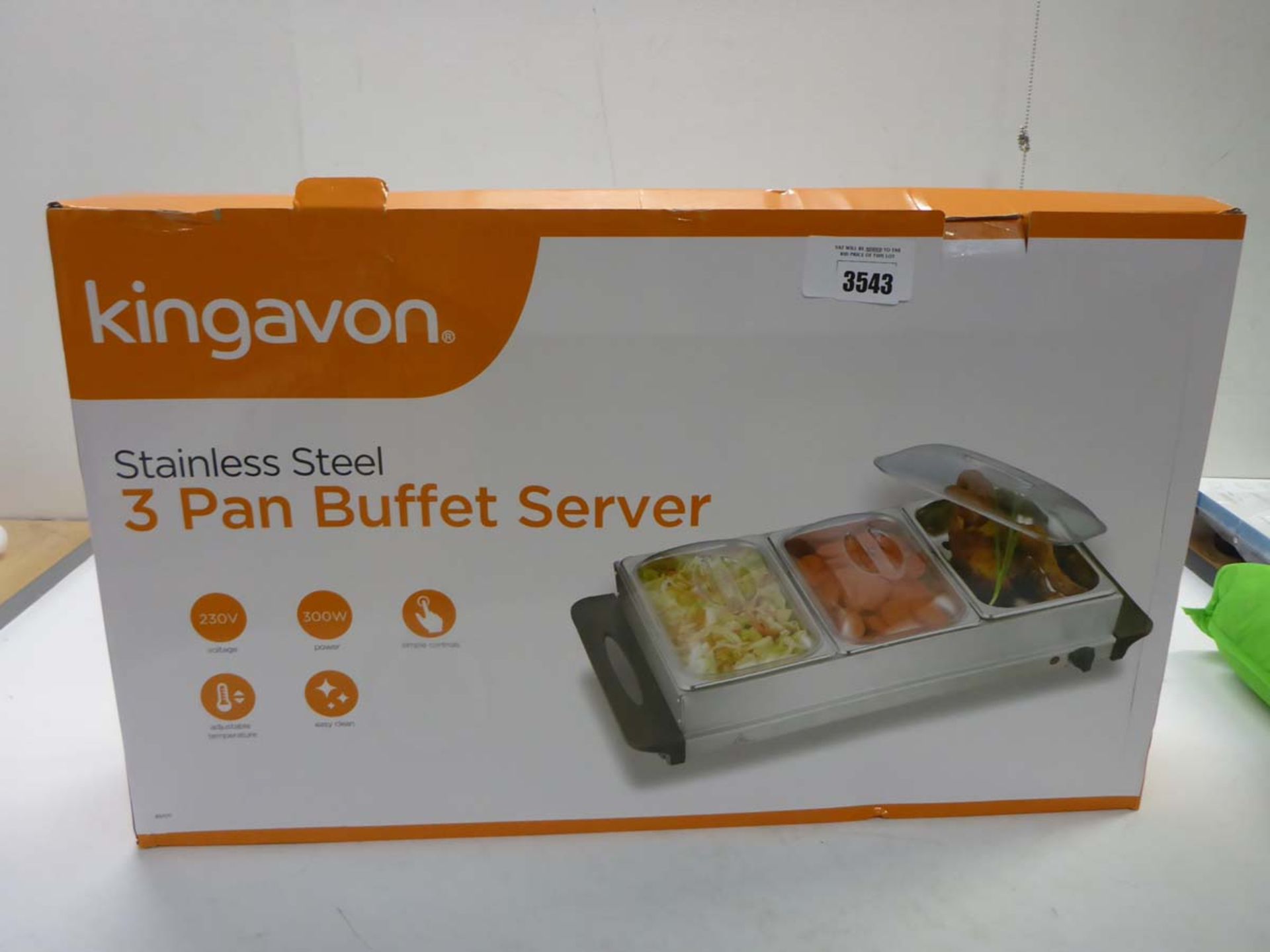 Kingavon s/s 3 pan buffet server