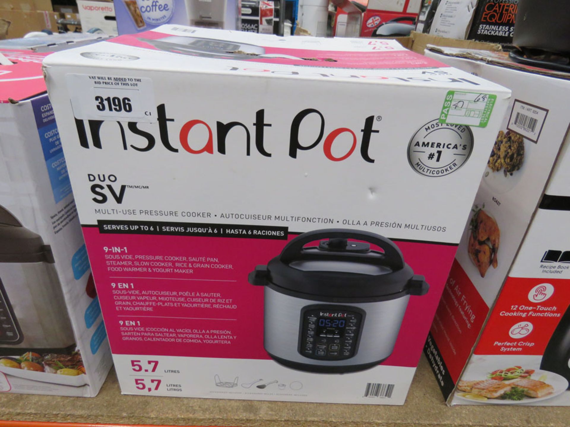 (TN68) Instant pot multi use pressure cooker with box - Image 2 of 2