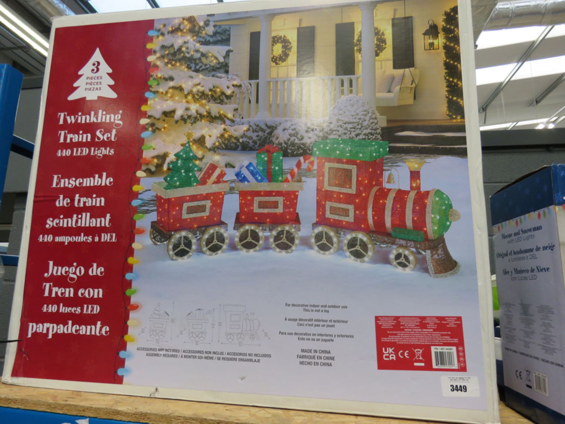 Twinkling train set in box