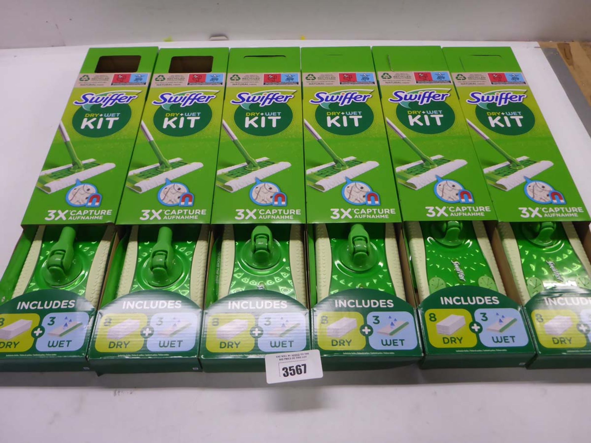 Box of 6 Swiffer dry & wet mop kits