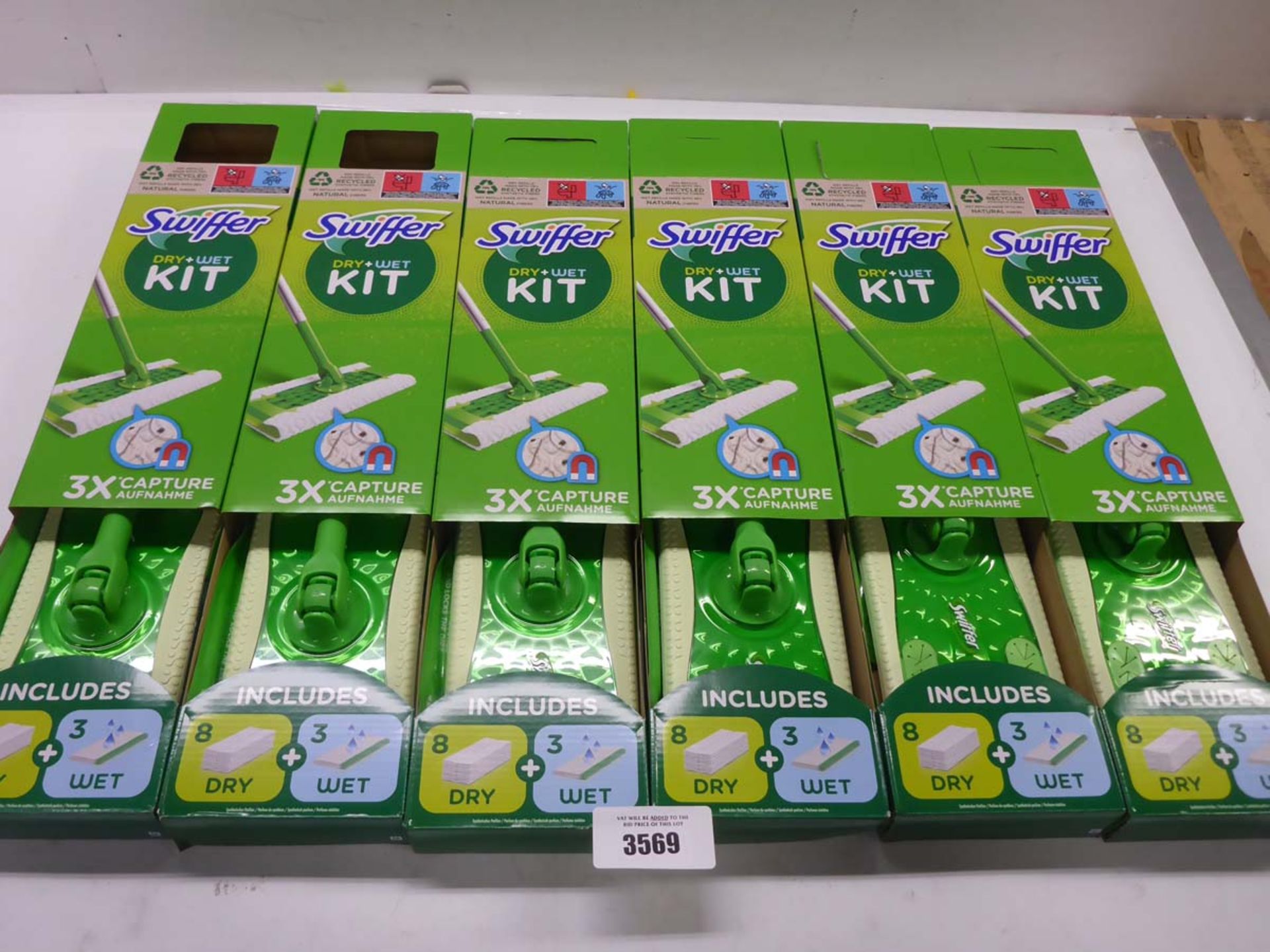 Box of 6 Swiffer dry & wet mop kits